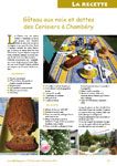 Gâteau aux noix et dattes des Cerisiers à Chambéry