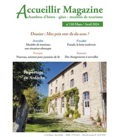 Accueillir Magazine n°110 mars / avril 2024