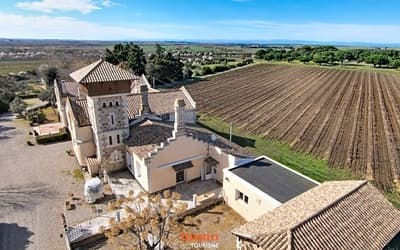 vue aérienne des Gîtes et chambres d'hôtes à vendre près d'Agde dans l'Hérault