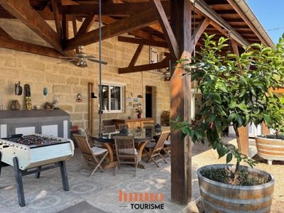 terrasse des Chambres d'hôtes et gîtes à vendre près Libourne en Gironde