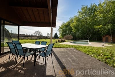 terrasse de la Propriété pour hébergement touristique à vendre en Sologne 