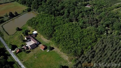Vue du ciel de la Propriété pour hébergement touristique à vendre en Sologne 