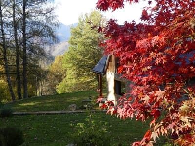 Jardin des Hameau et gîtes à vendre à Oust près St-Giron en Ariège