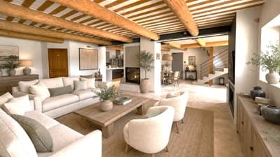 séjour des Chambres d'hôtes et gîte à vendre Isle-sur-la-Sorgue en Vaucluse