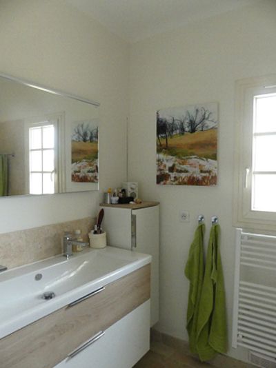 une des salles de bains des Chambres d'hôtes ou gîtes à vendre à Caromb, Vaucluse