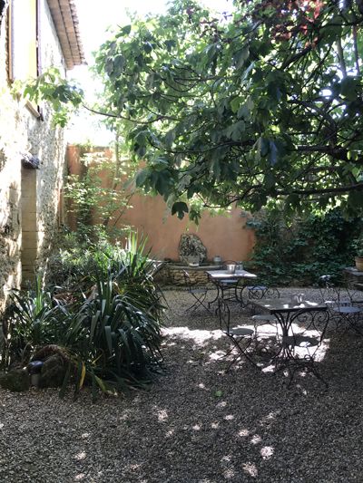 Terrasse des Chambres d'hôtes et gîte à vendre zone Puyvert - Lourmarin en Vaucluse