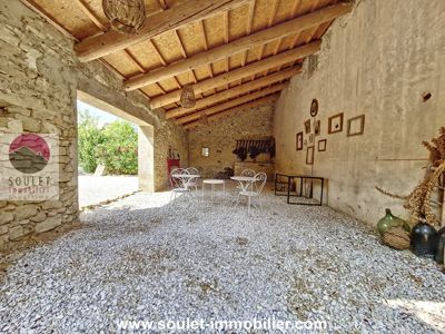 terrasse des Mas provençal à vendre pour gîtes ou chambres d'hôtes près Bédoin en Vaucluse