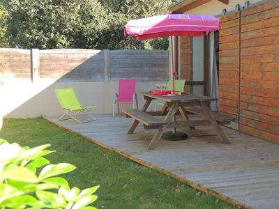 terrasse d'un meublé de la Propriété avec gîtes à vendre presqu'île Guérandaise Loire-Atlantique