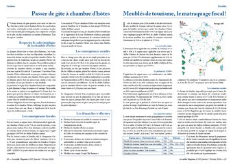 gestion, fiscalité et réglementation en chambres d'hôtes