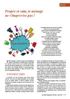 Propre et sain, le ménage ne s'improvise pas !