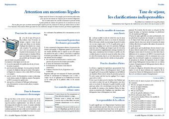 gestion, fiscalité et réglementation en chambres d'hôtes