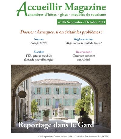 Accueillir Magazine numéro 107 septembre / octobre 2023