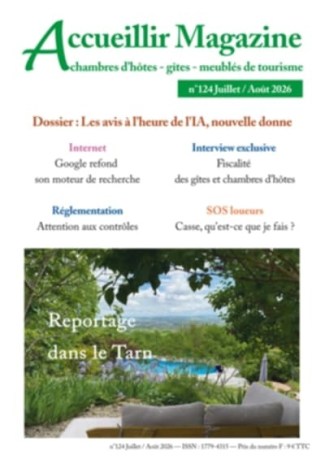 Le numéro 124 mai / juin 2026 d'Accueillir Magazine