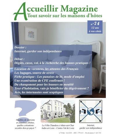 Accueillir Magazine N°74 mars / avril 2018