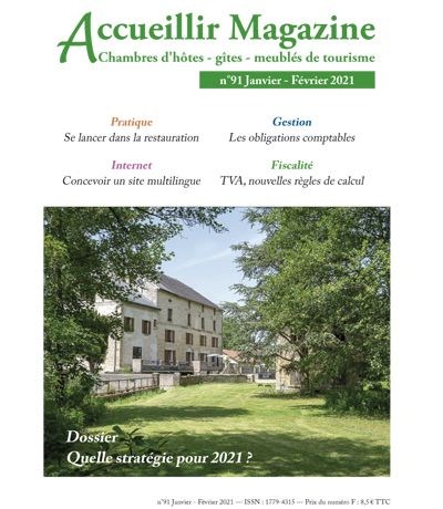 numéro janvier / février  2021 d'Accueillir Magazine