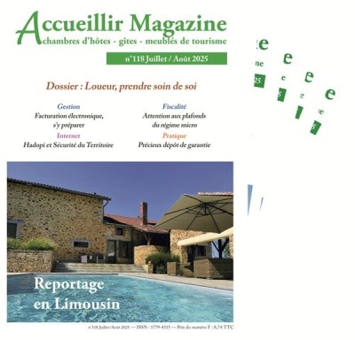 les derniers numéros d'Accueillir Magazine pour les lcréateurs et oueurs de gîtes et chambres d'hôtes