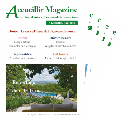 les derniers numéros d'Accueillir Magazine pour les lcréateurs et oueurs de gîtes et chambres d'hôtes